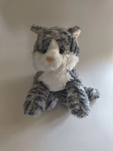 Peluche Aurora Flopsie gatto giglio peluche grigio righe tabby occhi verdi berretto - Foto 1 di 3