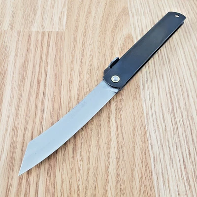 Cuchillo Plegable Higonokami 3.5" SK Triple Capa Hoja de Acero Mango Inoxidable Foto 1 de 4