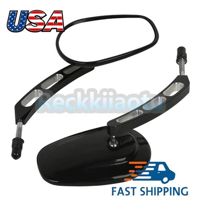 Espejos retrovisores desmontaje e instalación rápidos 8 mm PARA la mayoría de las motocicletas Harley Foto 1 de 4