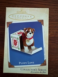 2003 Hallmark Andenken Weihnachtsschmuck Welpenliebe #13 in Serie Boxer Hund - Bild 1 von 2
