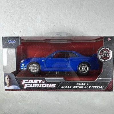 Fast And Furious Brian's 2002 Nissan Skyline Gt-R ( BNR34) 1/32 Scale Die Cast - Image 1 of 4