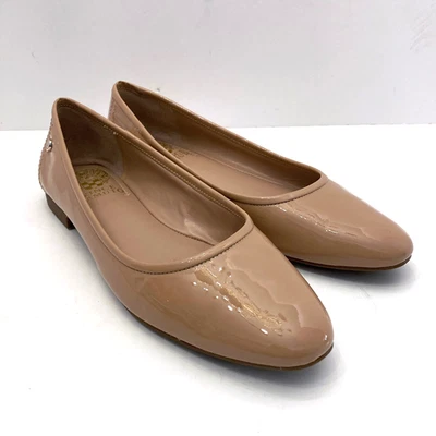Vince Camuto Minndy Ballet Flats Beige Patent Leather Womens 7M Eu 37.5 - Image 1 of 4