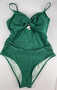 Cupshe Damen Twist Front Cutout Einteiler Badeanzug Grün Größe Medium Neu mit Etikett - Bild 1 von 11