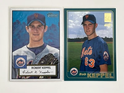 2001 Topps & Heritage - Bob Keppel NEW YORK METS ROOKIE RC NR-MT+ - Image 1 of 2