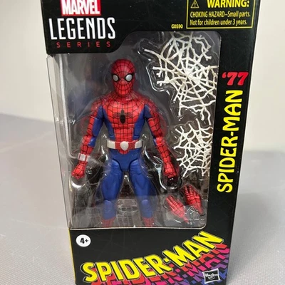 Figura de acción Marvel Legends Spiderman '77 1977 6"" exclusiva de Walmart nueva en mano Foto 1 de 4