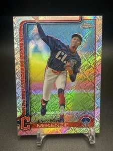 Logofractor Topps Chrome Triston McKenzie #21 Cleveland Guardians 2025 - Imagen 1 de 2