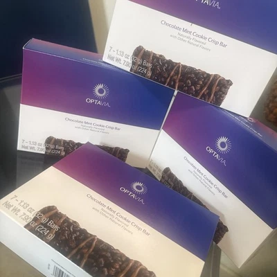 Optavia Chocolate Mint Cookie Crisp Bar - 7 Bars - New