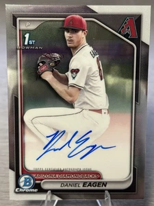 🔥⚾️DANIEL EAGEN 2024 Bowman Draft 1st Chrome Auto RC #DIAMONDBACKS PHENOM!⚾️🔥 - Picture 1 of 3