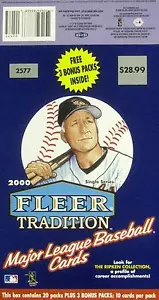 2000 Fleer Tradition Baseball - Empty Display Box (20 Pack Box) - Cal Ripken - Picture 1 of 1