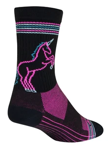 Socks - SockGuy - Mystical Unicron Black S/M 6" Crew Cycling/Running NEW - Picture 1 of 5