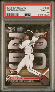 CORBIN CARROLL 2023 Topps NOW - 1st ROOKIE WITH 25/50 - #898 [BASE] - PSA 10 - ROY - ARI - Bild 1 von 2