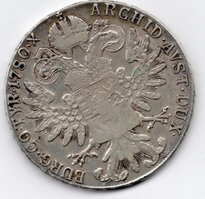 1780 Maria Theresa Thaler, Austria Sliver Coin - Collcetable Grade