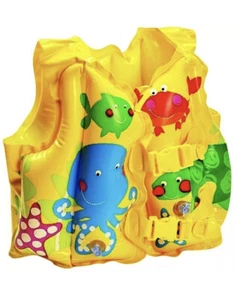 Giubbotto Intex nuoto galleggiante piscina bambino amici tropicali gonfiabile età 3-5 - Foto 1 di 3