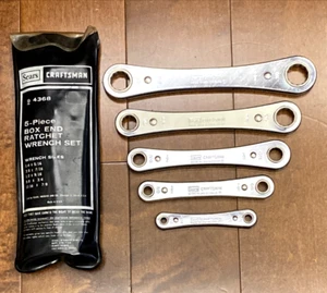 Vintage Sears Craftsman 9 4368 5 Pc. Box End Ratchet Wrench Set Made In USA - Picture 1 of 15