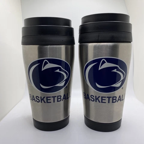 Penn State Bacsketball Tumblers Set Of 2 Beverage Cofee Tea Lided Stainless Cover