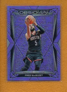 Fred VanVleet 2023-24 Panini Obsidian Electric Etch Purple Flood Prizm #3 /49 - Picture 1 of 2