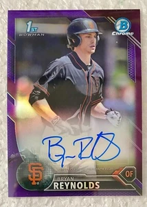2016 Bowman Chrome 1. Bowman RC lila Refraktor Bryan Reynolds Auto 171/250 - Bild 1 von 2