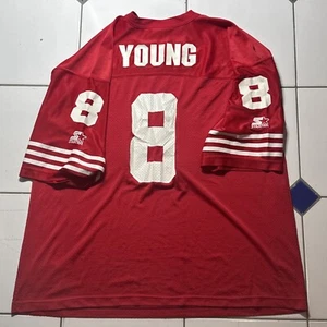 Steve Young #8 San Francisco 49ers NFL Football Starter Red Jersey Size 54 / 2XL - Picture 1 of 4