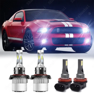 Farol de LED alto/baixo + lâmpadas de neblina para Ford Mustang 2005-2012 - 8000K H13 - Imagem 1 de 4