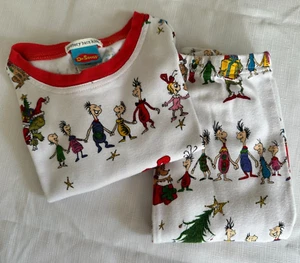 Pottery Barn Kids-Snug Fitting Dr Seuss/Grinch Xmas/Holiday pajamas size 10 - Picture 1 of 14