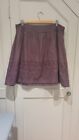 Fat Face Cotton Embroidered Knee Lenght Skirt Size 16 Purple Fully Lined