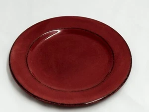 Pier 1 Imports Toscana Burgundy Handpainted Earthenware Salad Plate8.75 INCH - Picture 1 of 10