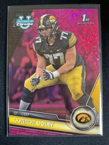 Connor Colby 2023 Bowman rifrattore diamantato cromato universitario fucsia RC #140/150 - Foto 1 di 1