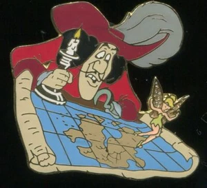 DLR Memorable Moments Tinker Bell & Captain Hook Disney Pin 2179 - Picture 1 of 1