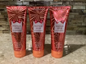 Bath & Body Works WRAPPED IN SUGAR Ultra Shea Body Cream Lot of 3 - FREE SHIP - Picture 1 of 2