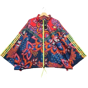 ADIDAS FARM RIO Jacket Women UK 28 30 3X Pineapple Floral Windbreaker AOP Kimono - Picture 1 of 14
