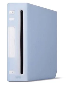 Speedlink Silicone Peau Protection Bleu pour Nintendo Wii Console Sac Couvercle - Photo 1/2