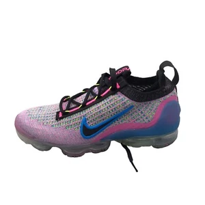 Nike Air VaporMax 2021 Flyknit Women - Pink Blue- DX3369-600 - Size 5.5 (52-B3) - Picture 1 of 8