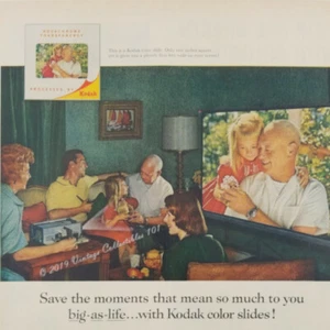 1959 Kodak Color Slides Family Photos Grandfather granddaughter vintage print ad - Picture 1 of 2