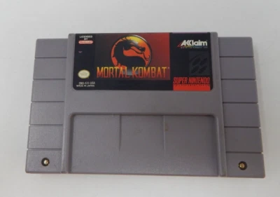 Mortal Kombat 1 (SNES) Super Nintendo Authentic USA Video Game Cartridge Combat - Image 1 of 3