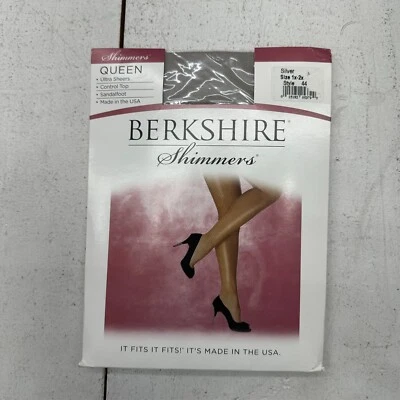 Berkshire Silver Ultra Sheer Control Top Pantyhose Womens Plus Size 1x-2x NEW - Image 1 of 4