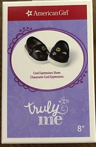 American Girl Doll Truly Me Cool Expressions Zapatos Emojis Cara Smiley Rosa Negro - Imagen 1 de 2
