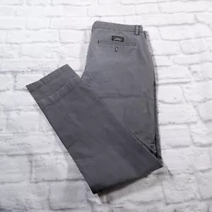Banana Republic Fulton Skinny Gray Patterned Flat Front Chinos Mens Pants 32x30 - Picture 1 of 10