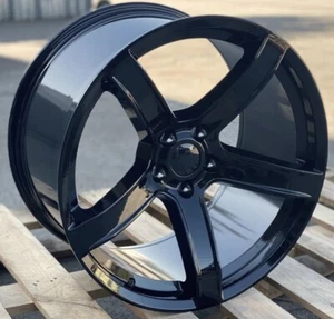 (4)20x11 Hellcat HC2 Style Wheels Gloss Black Rims Fit Challenger RWD Widebody - Picture 1 of 5