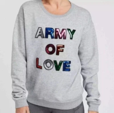 SOULCYCLE Army of Love Rainbow Sequin Crew Neck Sweatshirt size M - Image 1 of 4