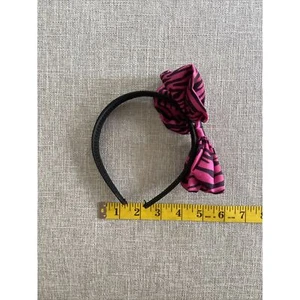 Girls Dark Pink And Black Zebra Print Headband - Picture 1 of 3