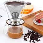 Stainless Steel Pour Over Coffee Dripper Drip Tools Cone Strainer Coffee Filter
