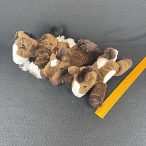 Aurora Mini Flopsie Horses 8" Plush Stuffed Animal Toy Lot of 3 - Picture 1 of 12