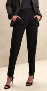 NWT Banana Republic RT$130 Black Italian Moleskin Slim-Fit The Riding Pant 6 Reg - Picture 1 of 4