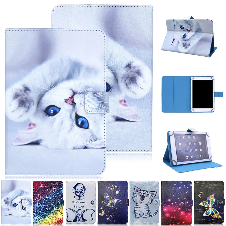 Universal Case For 9.7 ~ 10.1 inch Tablet PC Folding Folio Stand New Case cover - Image 1 of 4