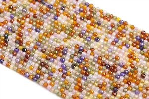 2MM Multicolor Cubic Zirconia Beads AAA Faceted Round Loose Beads 15" - Picture 1 of 3