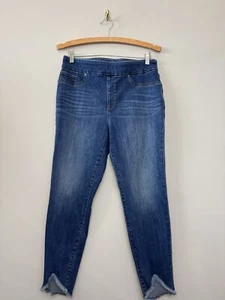 Womens Chicos Pull On Jegging Ankle Jeans Size 8 Blue Stretch Cotton Dark Wash - Picture 1 of 6