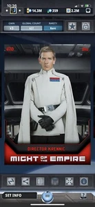 Topps Star Wars Digital Card Trader Might Of The Empire Director Krennic Award - Picture 1 of 1