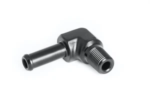 10mm - 1/8" NPT 90° Aluminium Schlauchanschluss / Schlauchtülle Schwarz eloxiert - Picture 1 of 2