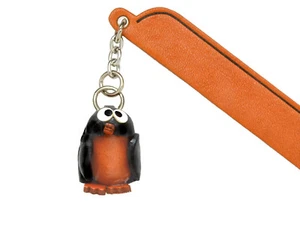 Penguin Leather Charm Bookmarker *VANCA* Made in Japan #61306 - Imagen 1 de 10