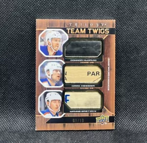 Connor McDavid Wayne Gretzky Messier 01/10 TEAM TWIGS 2023-24 Trilogy Hockey #11 - Picture 1 of 2
